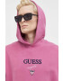 Guess Originals Mikina fialová farba s kapucňou s nášivkou - Pepit.sk