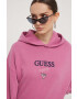 Guess Originals Mikina fialová farba s kapucňou s nášivkou - Pepit.sk