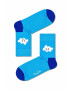 Happy Socks Ponožky Light Blue Cloud 1/2 Crew tyrkysová farba - Pepit.sk