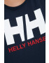 Helly Hansen Bavlnený top tmavomodrá farba - Pepit.sk