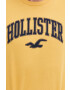 Hollister Co. Bavlnené tričko pánsky čierna farba jednofarebný - Pepit.sk