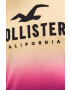 Hollister Co. Bavlnené tričko žltá farba vzorované - Pepit.sk