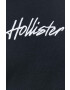 Hollister Co. Bavlnené tričko s dlhým rukávom hnedá farba s potlačou - Pepit.sk