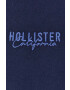 Hollister Co. Mikina pánska tmavomodrá farba s kapucňou s nášivkou - Pepit.sk