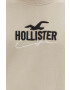 Hollister Co. Mikina pánska béžová farba s nášivkou - Pepit.sk