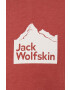 Jack Wolfskin Bavlnené tričko 10 bordová farba jednofarebné - Pepit.sk