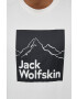 Jack Wolfskin Bavlnené tričko béžová farba vzorované - Pepit.sk