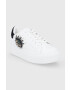 Kurt Geiger London Kožená obuv Laney Eye biela farba na platforme 8487310109 - Pepit.sk