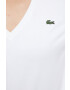 Lacoste Bavlnené tričko TF8392-CPM biela farba - Pepit.sk