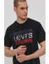 Levi's Tričko 39636.0050-Blacks pánske čierna farba s potlačou - Pepit.sk