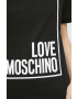 Love Moschino Bavlnené tričko čierna farba - Pepit.sk