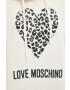 Love Moschino Bavlnené šaty béžová farba mini rovný strih - Pepit.sk