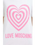 Love Moschino Bavlnené tričko biela farba - Pepit.sk