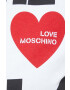 Love Moschino Bavlnené tričko biela farba - Pepit.sk