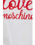 Love Moschino Bavlnené tričko biela farba - Pepit.sk