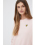 Lyle & Scott Bavlnená mikina dámska ružová farba jednofarebná - Pepit.sk