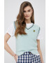 Lyle & Scott Bavlnená vesta zelená farba tenký - Pepit.sk