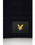 Lyle & Scott Čiapka tmavomodrá farba z hrubej pleteniny - Pepit.sk