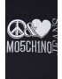 Moschino Jeans Bavlnená mikina dámska čierna farba s nášivkou - Pepit.sk