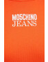 Moschino Jeans Bavlnená mikina dámska oranžová farba s potlačou - Pepit.sk