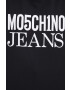 Moschino Jeans Bavlnené tričko čierna farba - Pepit.sk