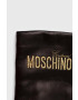 Moschino Kožené rukavice dámske čierna farba - Pepit.sk