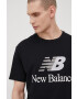 New Balance Bavlnené tričko biela farba jednofarebné - Pepit.sk