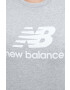 New Balance Bavlnené tričko zelená farba - Pepit.sk