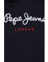 Pepe Jeans Bavlnená mikina pánska béžová farba s potlačou - Pepit.sk