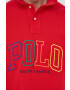 Polo Ralph Lauren Bavlnené polo tričko červená farba s nášivkou - Pepit.sk