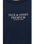 Premium by Jack&Jones Bavlnené tričko Archie tmavomodrá farba s potlačou - Pepit.sk