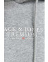 Premium by Jack&Jones Mikina Archie pánska šedá farba s kapucňou s potlačou - Pepit.sk