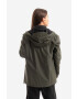 Rains Nepremokavá bunda Short Hooded Coat 18260.GREEN-GREEN zelená farba prechodná oversize - Pepit.sk