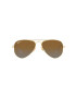 Ray-Ban Detské slnečné okuliare Junior Aviator hnedá farba 0RJ9506S-Polarized - Pepit.sk