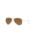 Ray-Ban Detské slnečné okuliare Junior Aviator hnedá farba 0RJ9506S-Polarized - Pepit.sk