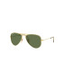 Ray-Ban Detské slnečné okuliare Junior Aviator zelená farba 0RJ9506S-Polarized - Pepit.sk