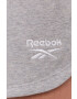 Reebok Šortky GR9412 dámske šedá farba jednofarebné stredne vysoký pás - Pepit.sk