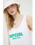 Rip Curl Bavlnený top biela farba - Pepit.sk