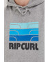 Rip Curl Mikina pánska šedá farba s kapucňou s potlačou - Pepit.sk