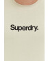 Superdry Bavlnené tričko béžová farba s potlačou - Pepit.sk