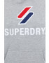 Superdry Mikina pánska šedá farba s kapucňou melanžová - Pepit.sk