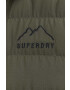 Superdry Vesta pánsky zelená farba zimný - Pepit.sk