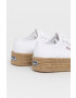 Superga Espadrilky biela farba na platforme - Pepit.sk