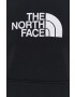 The North Face Bavlnená mikina NF0A55ECJK31-JK31 dámska čierna farba s kapucňou s nášivkou - Pepit.sk