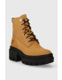 Timberland Kožené workery Everleigh Boot 6in LaceUp dámske hnedá farba na platforme TB0A41QK2311 - Pepit.sk