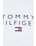 Tommy Hilfiger Bavlnené tričko s dlhým rukávom biela farba jednofarebný - Pepit.sk