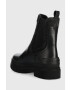 Tommy Hilfiger Členkové topánky FEMININE FELT CHELSEA BOOTIE dámske čierna farba na plochom podpätku zateplené FW0FW07655 - Pepit.sk