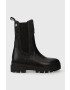 Tommy Hilfiger Členkové topánky SEASONAL FEMININE CHELSEA BOOT dámske čierna farba na plochom podpätku FW0FW07497 - Pepit.sk