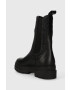 Tommy Hilfiger Členkové topánky SEASONAL FEMININE CHELSEA BOOT dámske čierna farba na plochom podpätku FW0FW07497 - Pepit.sk