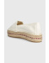 Tommy Hilfiger Espadrilky TH EMBROIDERED FLATFORM béžová farba na platforme FW0FW07014 - Pepit.sk